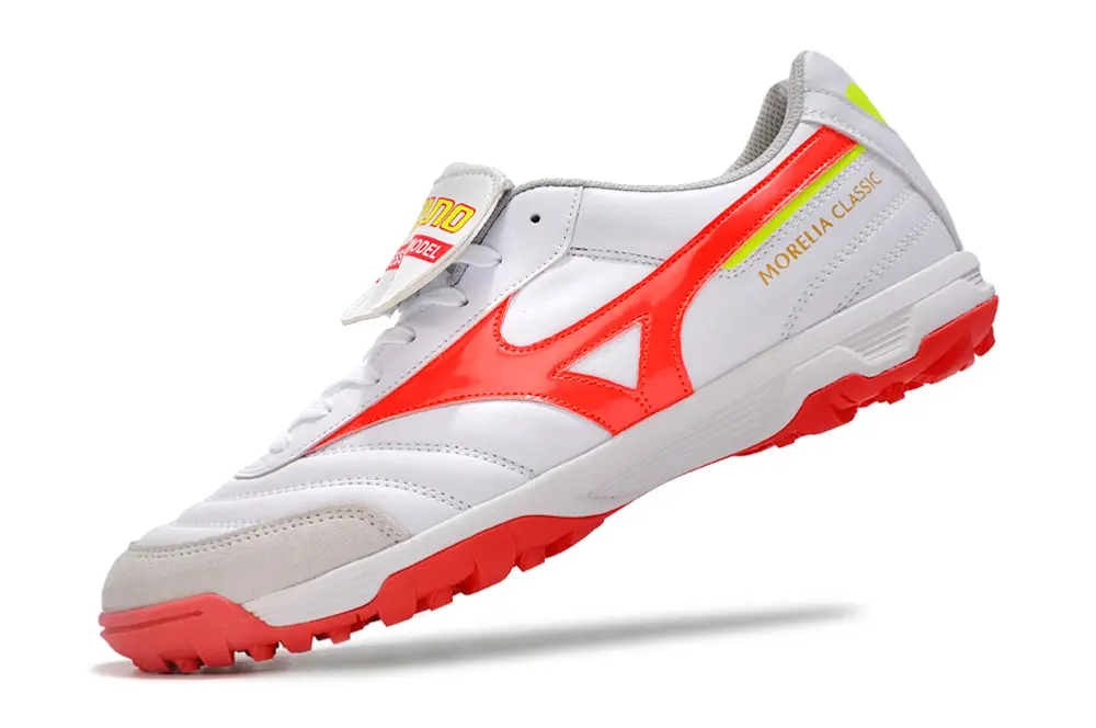 Mizuno Morelia Classic TF - White/Coral Red/Light Grey