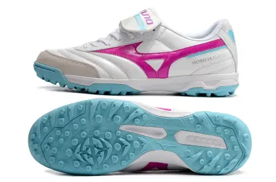 Mizuno Morelia Classic TF - White/Vibrant Pink/Light Blue