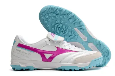 Mizuno Morelia Classic TF - White/Vibrant Pink/Light Blue