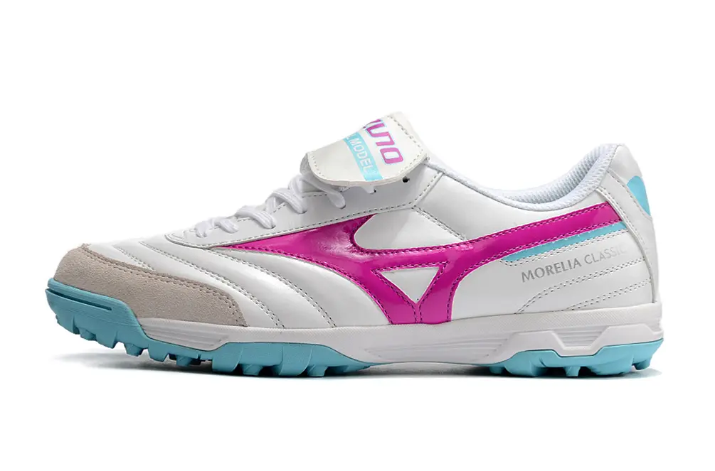 Mizuno Morelia Classic TF - White/Vibrant Pink/Light Blue
