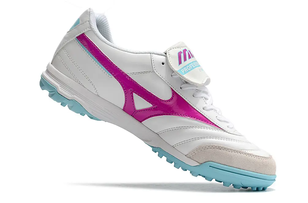 Mizuno Morelia Classic TF - White/Vibrant Pink/Light Blue