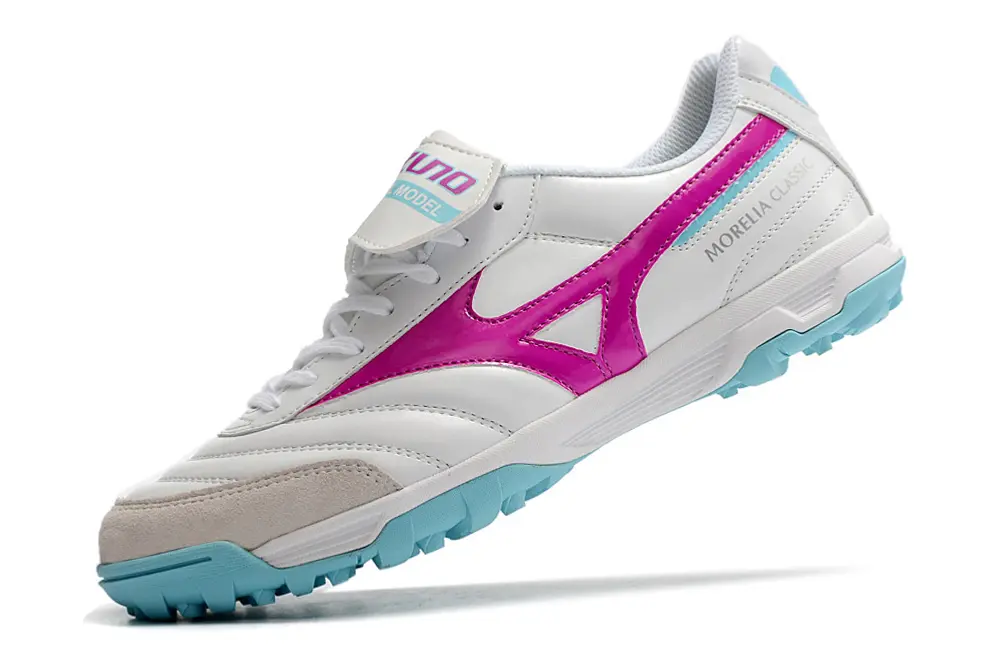 Mizuno Morelia Classic TF - White/Vibrant Pink/Light Blue