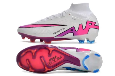 Nike Air Zoom Mercurial Superfly 9 Elite FG - White/Vibrant Pink/Deep Purple