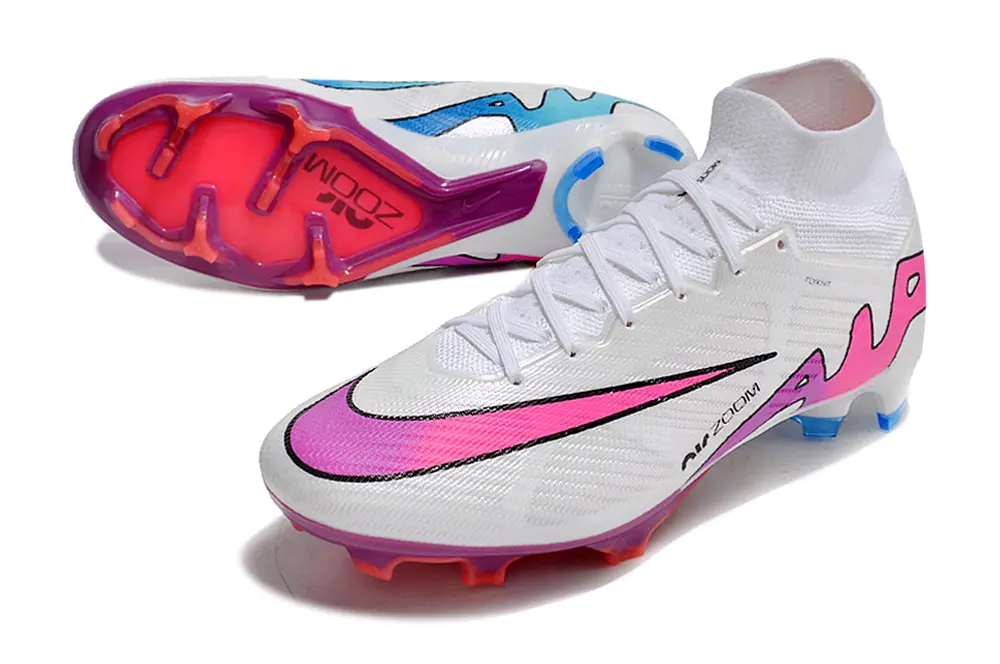 Nike Air Zoom Mercurial Superfly 9 Elite FG - White/Vibrant Pink/Deep Purple