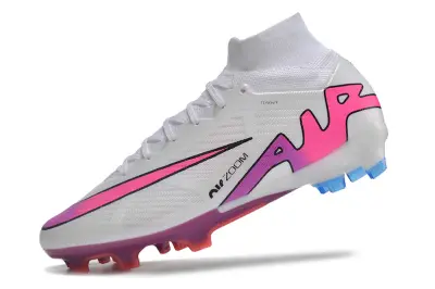 Nike Air Zoom Mercurial Superfly 9 Elite FG - White/Vibrant Pink/Deep Purple