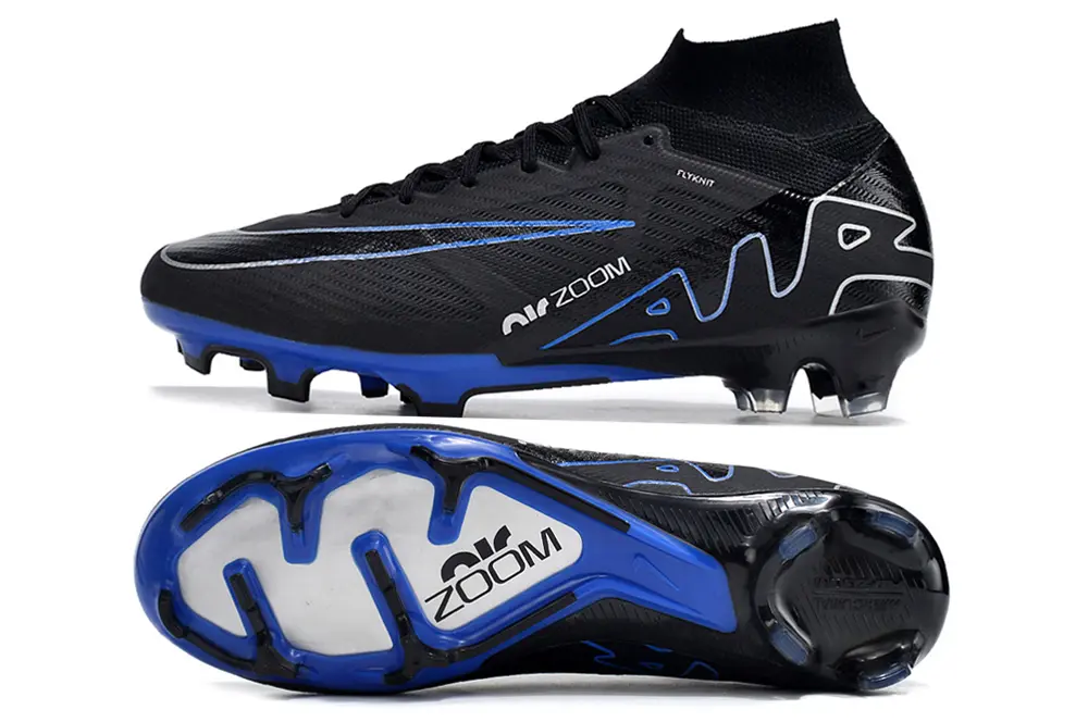 Nike Air Zoom Mercurial Superfly 9 Elite FG - Black/Electric Blue/Metallic Silver