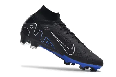 Nike Air Zoom Mercurial Superfly 9 Elite FG - Black/Electric Blue/Metallic Silver