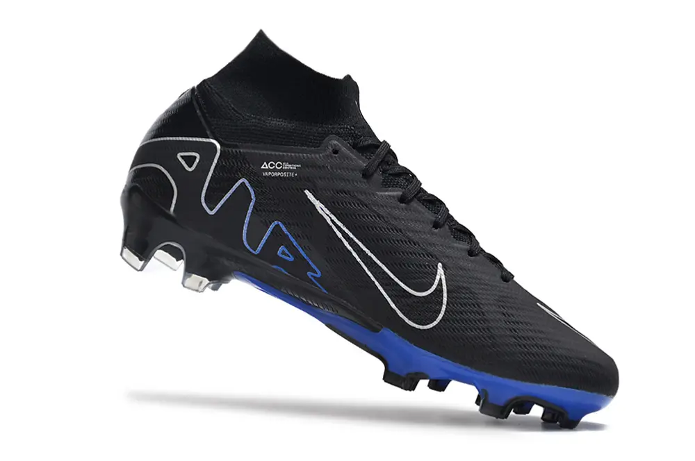 Nike Air Zoom Mercurial Superfly 9 Elite FG - Black/Electric Blue/Metallic Silver