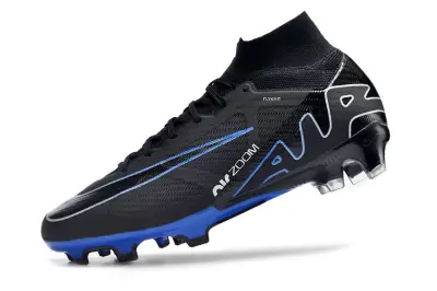 Nike Air Zoom Mercurial Superfly 9 Elite FG - Black/Electric Blue/Metallic Silver