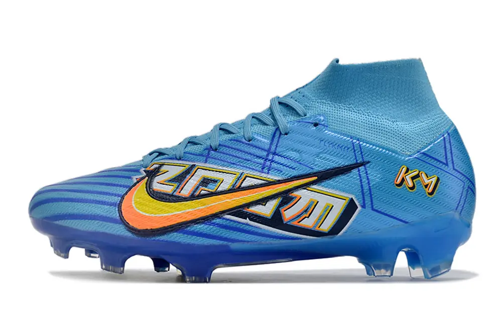 Mbappé x Nike Air Zoom Mercurial Superfly 9 Elite FG - Blue/Vibrant Aqua/Neon Yellow