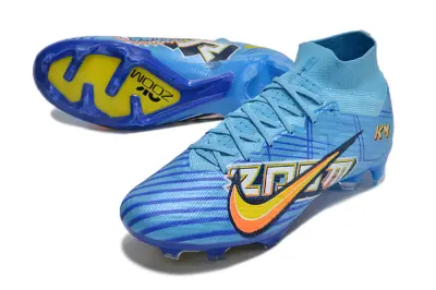 Mbappé x Nike Air Zoom Mercurial Superfly 9 Elite FG - Blue/Vibrant Aqua/Neon Yellow