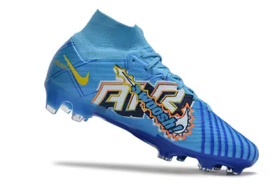 Mbappé x Nike Air Zoom Mercurial Superfly 9 Elite FG - Blue/Vibrant Aqua/Neon Yellow