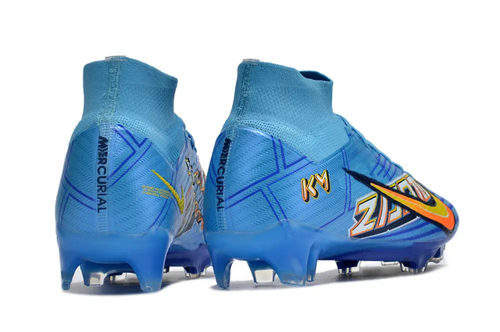 Mbappé x Nike Air Zoom Mercurial Superfly 9 Elite FG - Blue/Vibrant Aqua/Neon Yellow