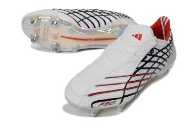 Adidas F50 Elite Sprider SG Soft Ground Soccer Cleats - White/Crimson Red/Jet Black