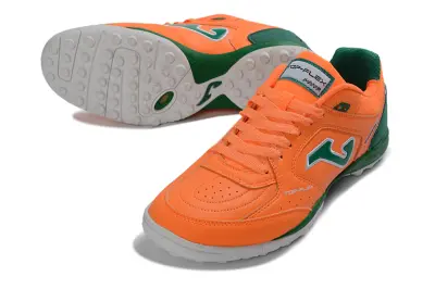 Joma Top Flex TF Astro Turf Soccer Shoes - Orange/Fresh Citrus/Forest Green