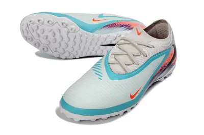Nike Phantom 6 Low Elite TF Astro Turf Soccer Shoes - Blue/Aqua Splash/Coral Burst