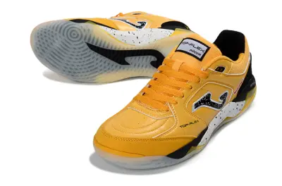 Joma Top Flex IC Futsal Indoor Soccer Shoes - Yellow/Black/White