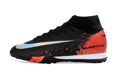 Nike Air Zoom Superfly 10 Elite TF Astro Turf Soccer Shoes - Black/Fiery Red/Electric Orange