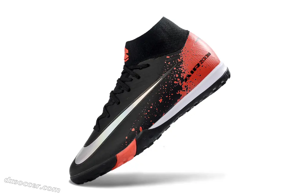 Nike Air Zoom Superfly 10 Elite TF Astro Turf Soccer Shoes - Black/Fiery Red/Electric Orange