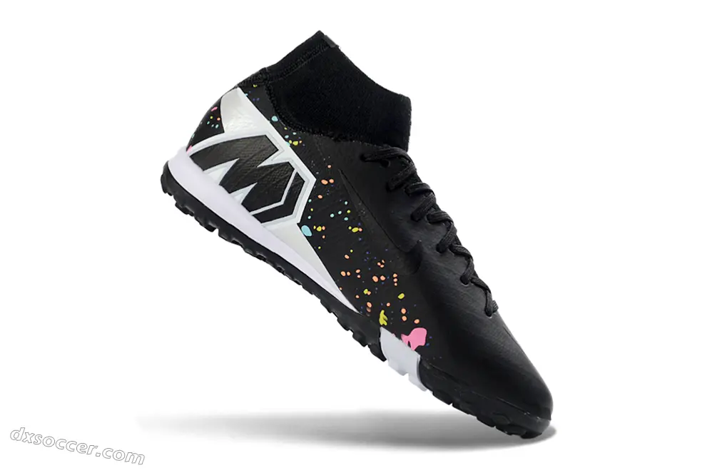 Nike Air Zoom Superfly 10 Elite TF Astro Turf Soccer Shoes - Black/Vibrant Splash/White Accent