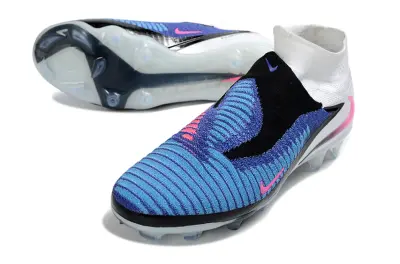 Nike Phantom 6 High Elite FG Firm Ground Soccer Cleats - Blue/Electric Blue/Fusion Pink