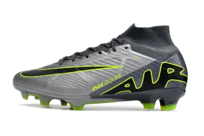 Nike Air Zoom Mercurial Superfly 9 Elite FG - Gray/Vibrant Green/Charcoal Black