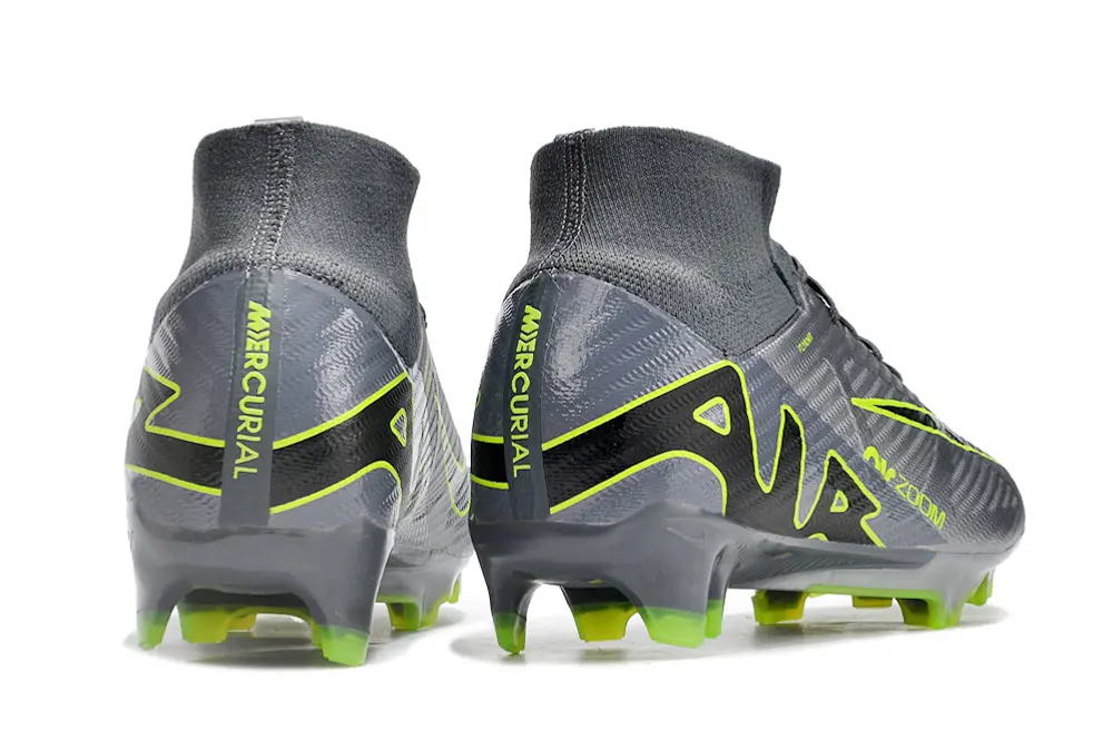 Nike Air Zoom Mercurial Superfly 9 Elite FG - Gray/Vibrant Green/Charcoal Black