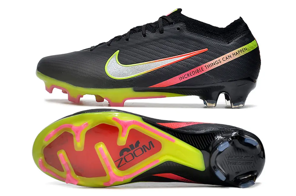 Nike Air Zoom Mercurial Vapor 15 Elite FG - Black/Neon Green/Hot Pink