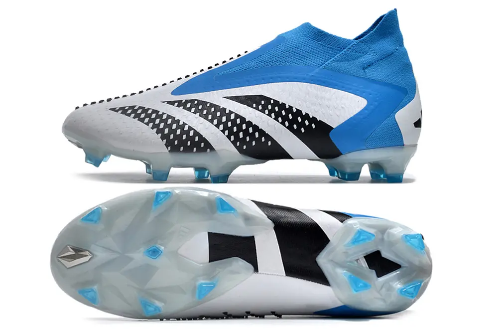 Adidas Predator Accuracy+ Laceless FG - Blue/Cyan Blue/Black White