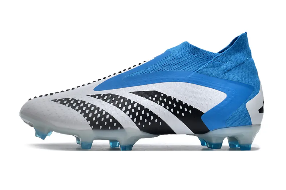 Adidas Predator Accuracy+ Laceless FG - Blue/Cyan Blue/Black White