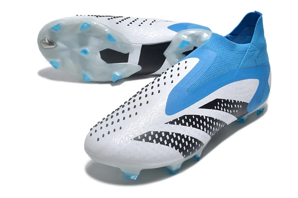 Adidas Predator Accuracy+ Laceless FG - Blue/Cyan Blue/Black White