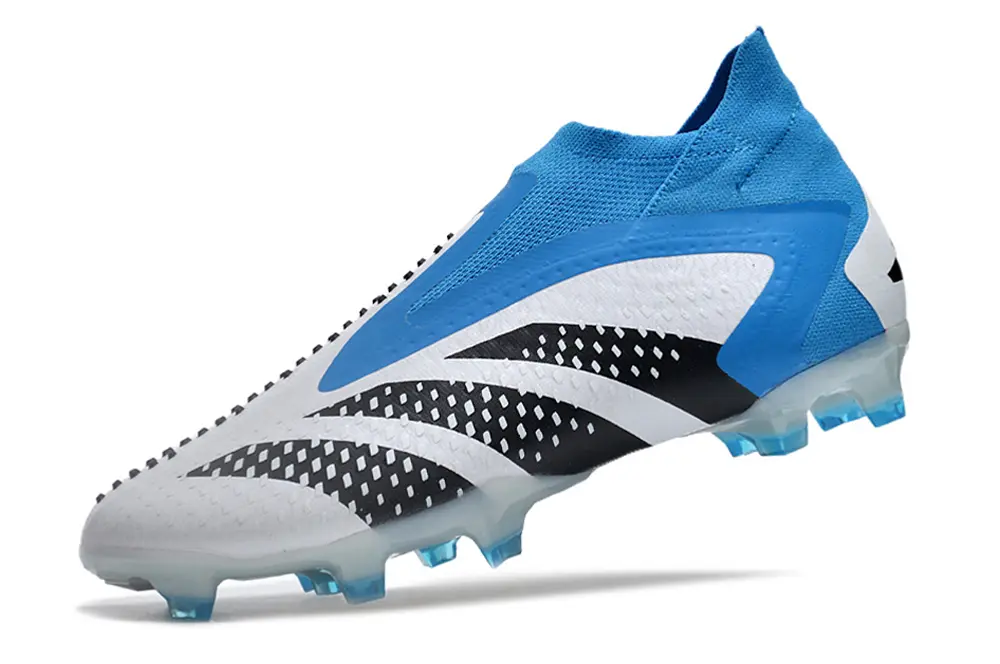 Adidas Predator Accuracy+ Laceless FG - Blue/Cyan Blue/Black White