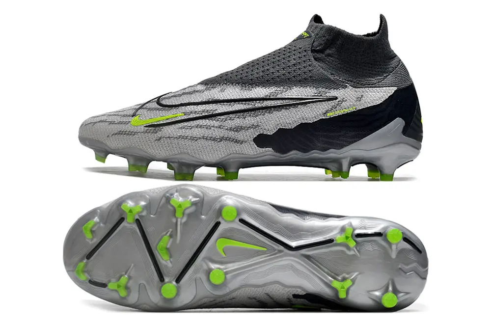Nike Phantom GX Elite DF FG - Gray/Neon Green/Charcoal Black
