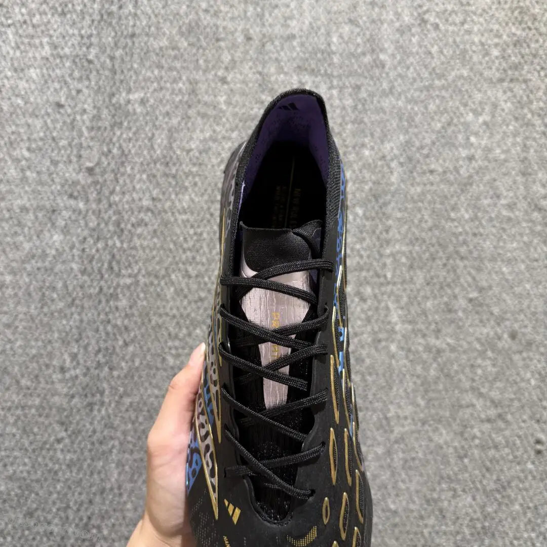 Adidas Predator 26 Elite FG Firm Ground Soccer Cleats - Black/Iridescent Multicolor/Gold