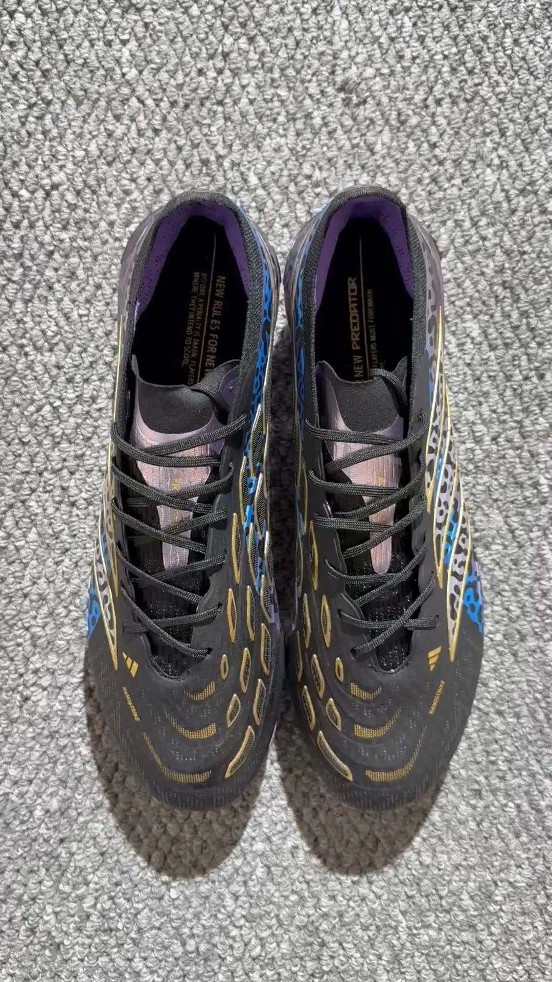 Adidas Predator 26 Elite FG Firm Ground Soccer Cleats - Black/Iridescent Multicolor/Gold
