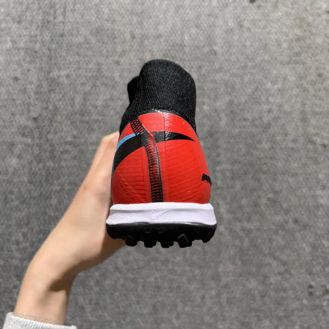 Nike Air Zoom Superfly 10 Elite TF Astro Turf Soccer Shoes - Black/Fiery Red/Electric Orange