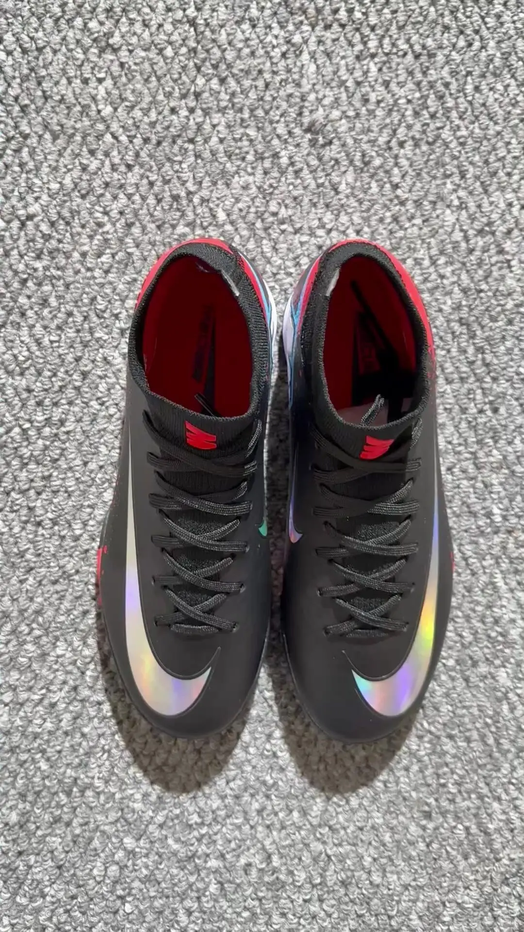 Nike Air Zoom Superfly 10 Elite TF Astro Turf Soccer Shoes - Black/Fiery Red/Electric Orange