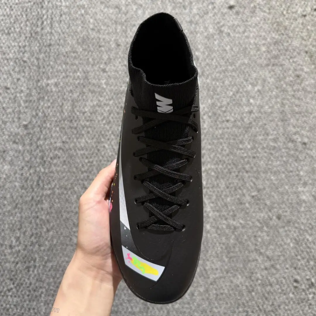 Nike Air Zoom Superfly 10 Elite TF Astro Turf Soccer Shoes - Black/Vibrant Splash/White Accent