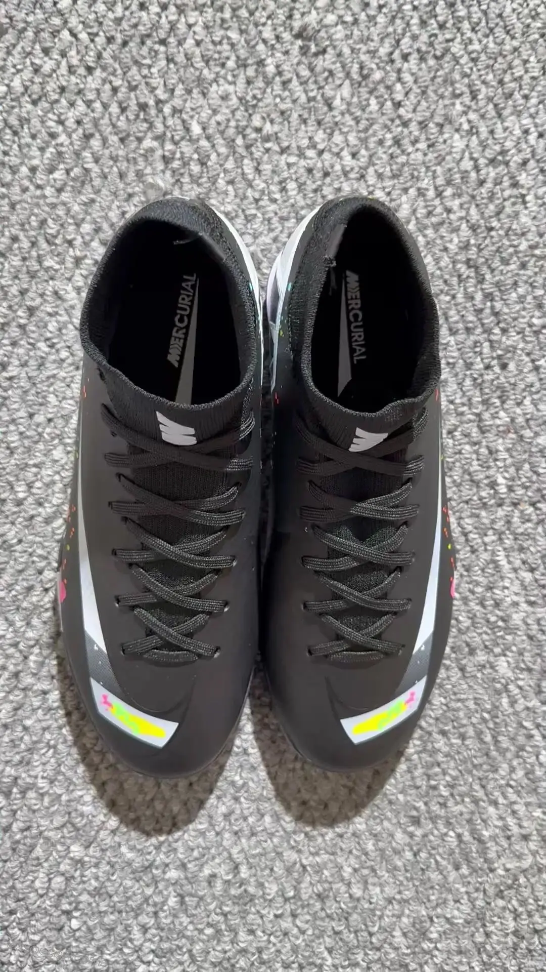 Nike Air Zoom Superfly 10 Elite TF Astro Turf Soccer Shoes - Black/Vibrant Splash/White Accent