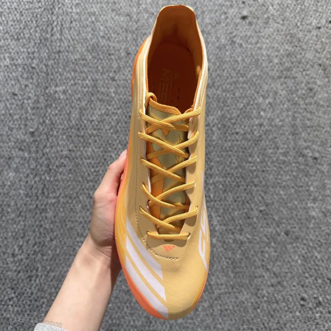 Messi x Adidas F50 Elite FG Firm Ground Soccer Cleats - Orange/Sunset Glow/Peach Burst