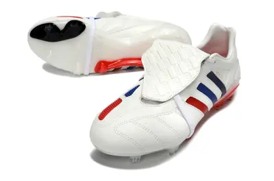 Adidas Predator Mania Gunmet FG Firm Ground Soccer Cleats - White/Crimson Red/Navy Blue