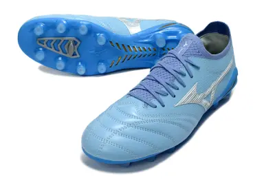 Mizuno Morelia Neo 4 Bate FG Firm Ground Soccer Cleats - Blue/Sky Blue/Light Blue