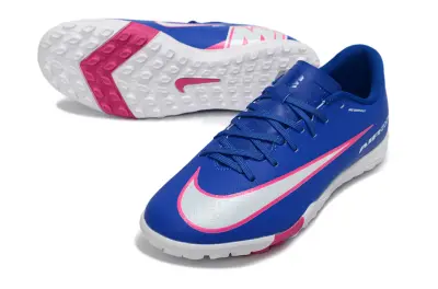 Mbappe x Nike Air Zoom Mercurial Vapor 16 Academy TF Astro Turf Soccer Shoes - Blue/Electric Pink/Frost White