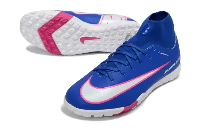 Mbappe x Nike Air Zoom Mercurial Superfly 10 Academy TF Astro Turf Soccer Shoes - Blue/Electric Pink/White