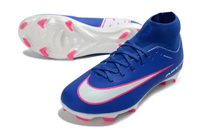 Mbappe x Nike Air Zoom Mercurial Superfly 10 Elite FG Firm Ground Soccer Cleats - Blue/Fuchsia Pink/White