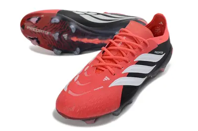Adidas Predator 26 Elite FG Firm Ground Soccer Cleats - Red/Coral Burst/Black Phantom