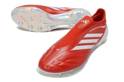Adidas Copa Pure 4 Elite Laceless FG Firm Ground Soccer Cleats - Red/Crimson Blaze/White Lightning