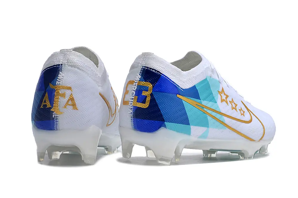 Nike Air Zoom Mercurial Vapor 15 Elite FG - White/Cyan Splash/Golden Elegance