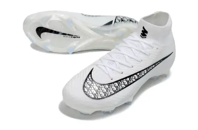 Nike Air Zoom Superfly 10 Elite FG Firm Ground Soccer Cleats - White/Bright White/Shiny Black