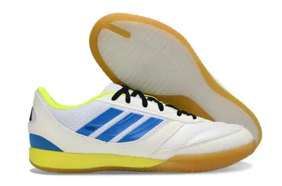 Adidas Top Sala Competition 2 IC Futsal Indoor Soccer Shoes - White/Sky Blue/Neon Green